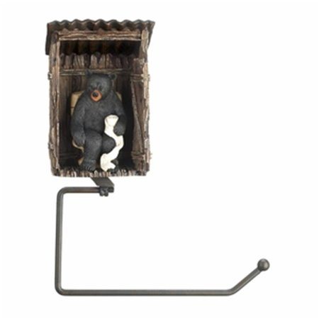 DAPHNES DINNETTE Bear Outhouse Toilet Paper Holder DA70167